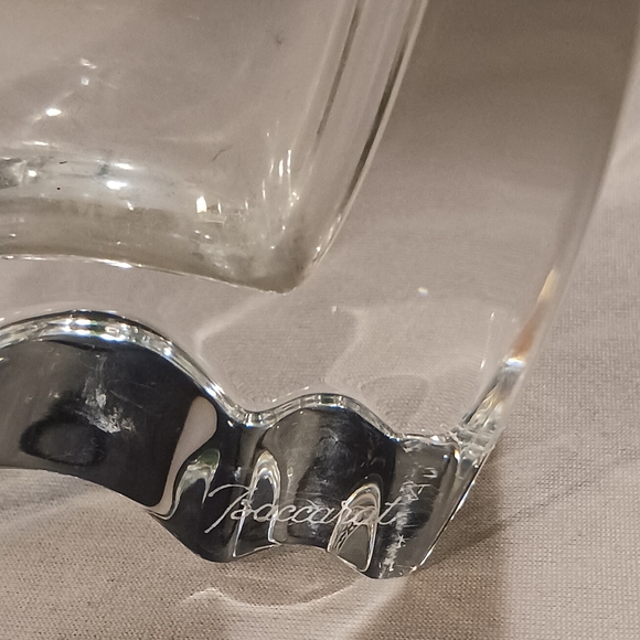 Baccarat Clear and Dark Green Glass Vase - Picture 8 of 16